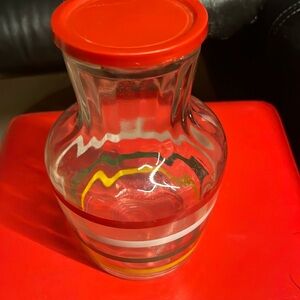 Vintage Flexeel Glass Juice Decanter